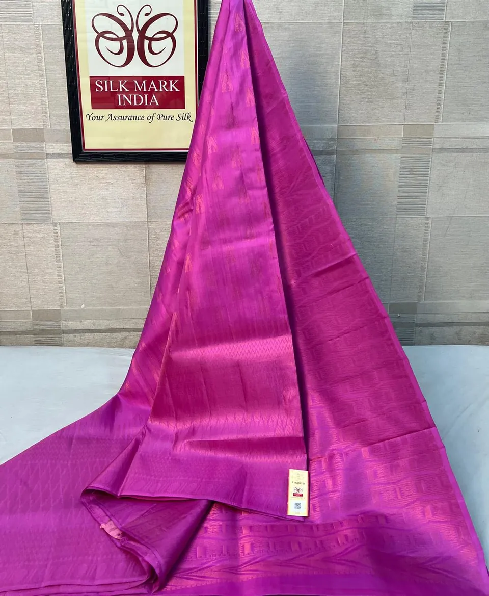 Magenta kanchipuram pure silk saree